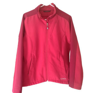 LL BEAN SKI COLD JACKET LINED LARGE RASPBERRY
